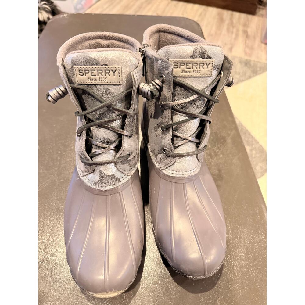 Womens Metallic Camo Sperry Boots - Size 9